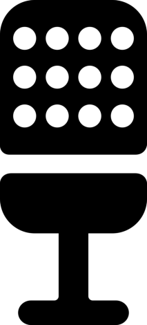 Old Rectangular Microphone Stencil Svg Design File, Free Vectors File
